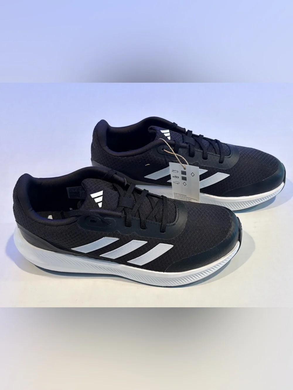 Adidas RunFalcon 3.0 K Black White HP5845 Size 6.5 Youth